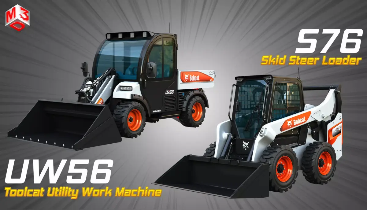 UW56 Toolcat - S76 Skid Steer Loader 2 in 1 3D Model Pack