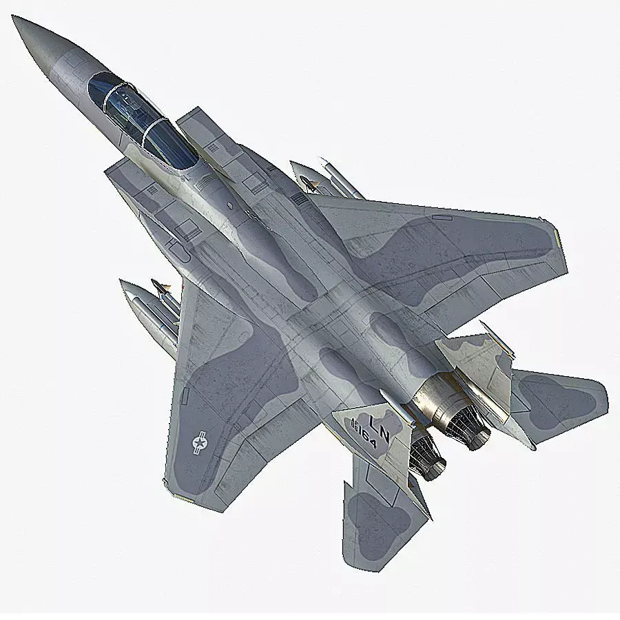 F15 C fighter jet - fighter jet Low-poly 3D model