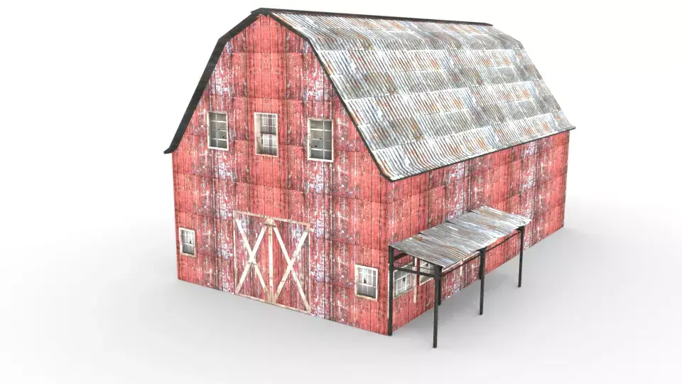 Farm Barn Low-poly 3D model