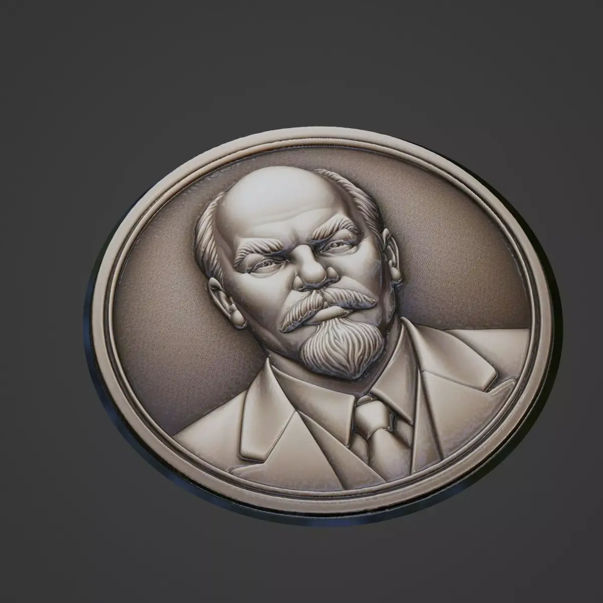 Vladimir Ilyic Lenin Medallion 3D print model buy