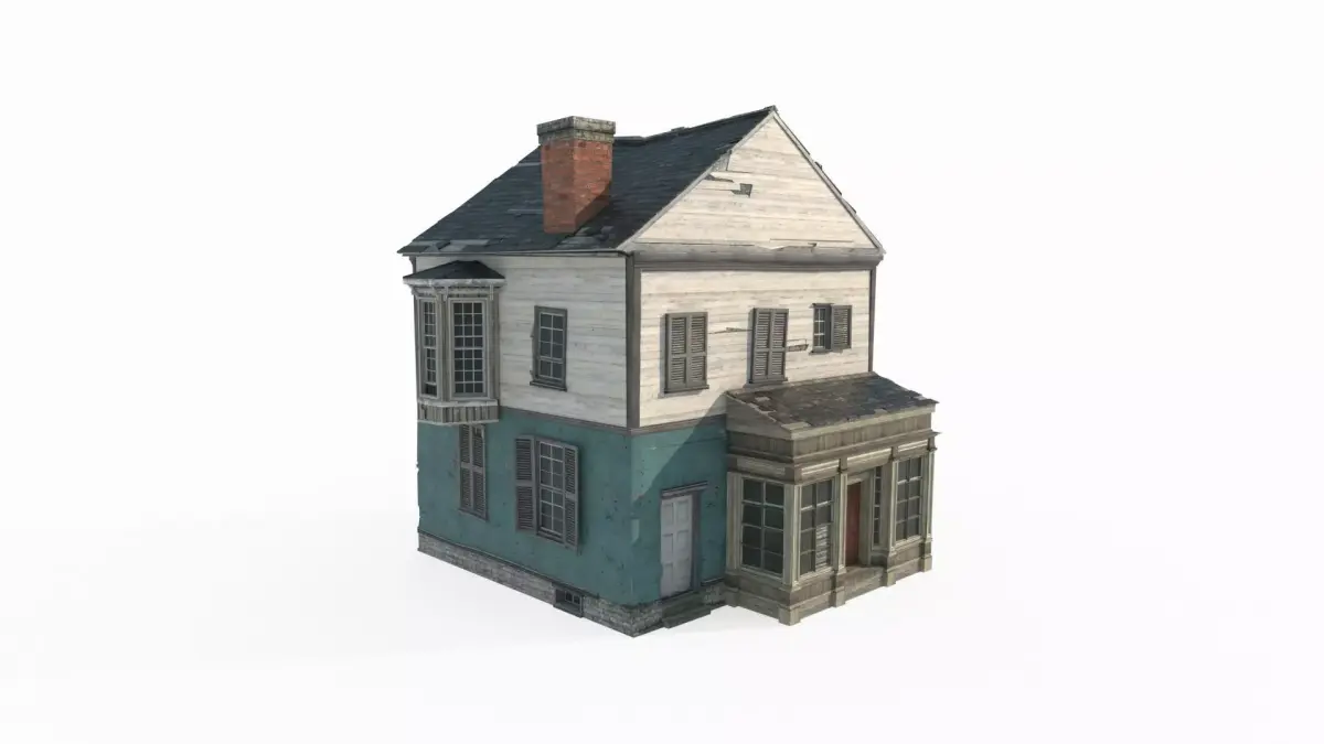 17th century urban residential buildings 3D model