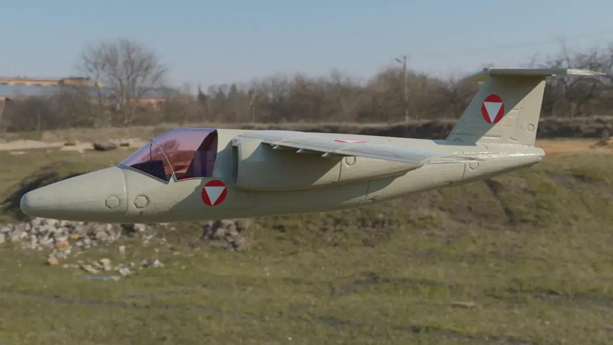 SAAB 105 AE airplane model Free 3D model