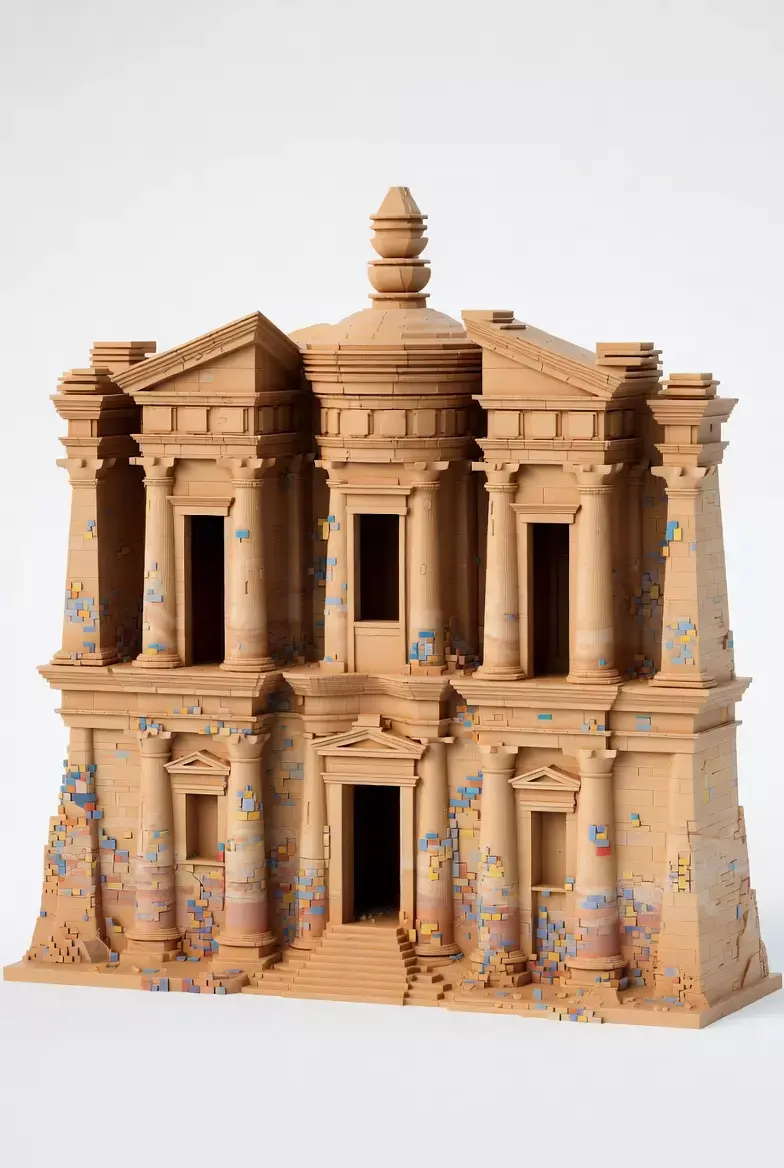 Petra Roman Mixed Ancient Architecture 3D 3D print model