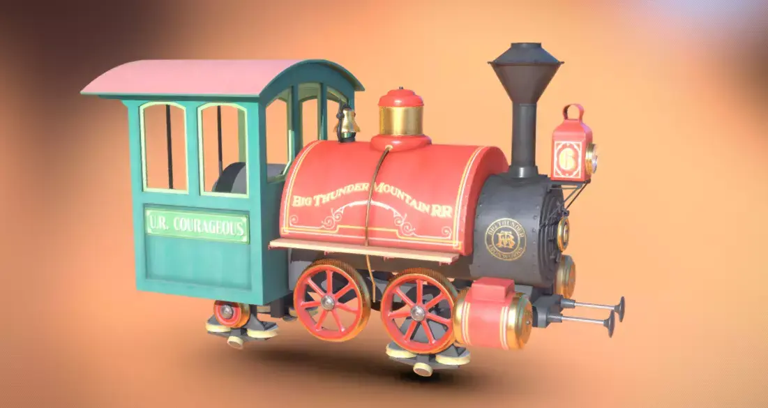 wagon big thunder moutain disney land paris  3D print model