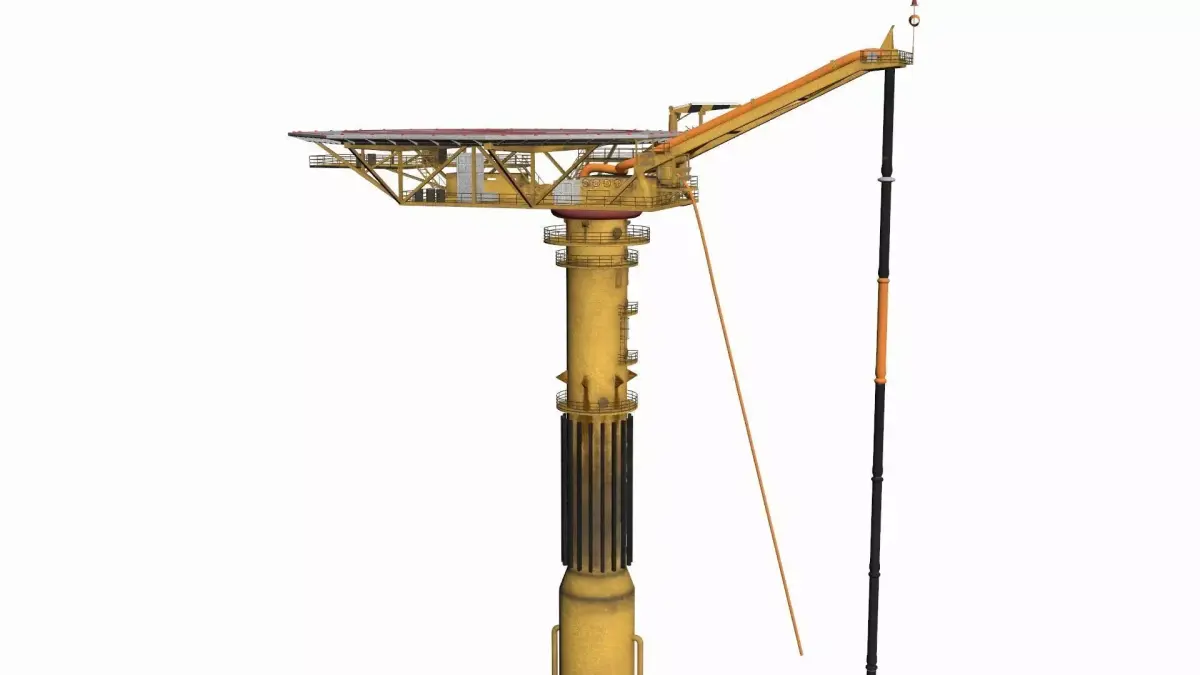 Oil Rig -Gullfaks Loading Buoy Low-poly 3D model