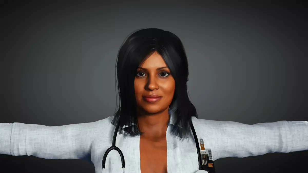 Doctor Realistic and Rigged Character Game Ready  3D model