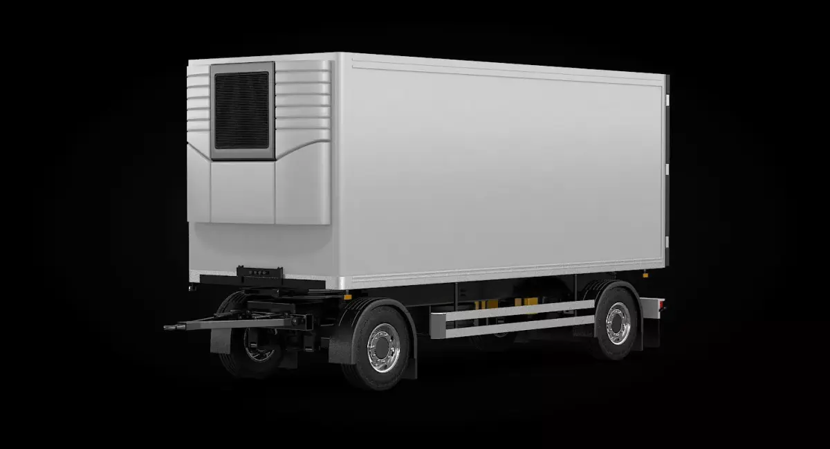 Two Axle Refrigerator Trailer 3D model