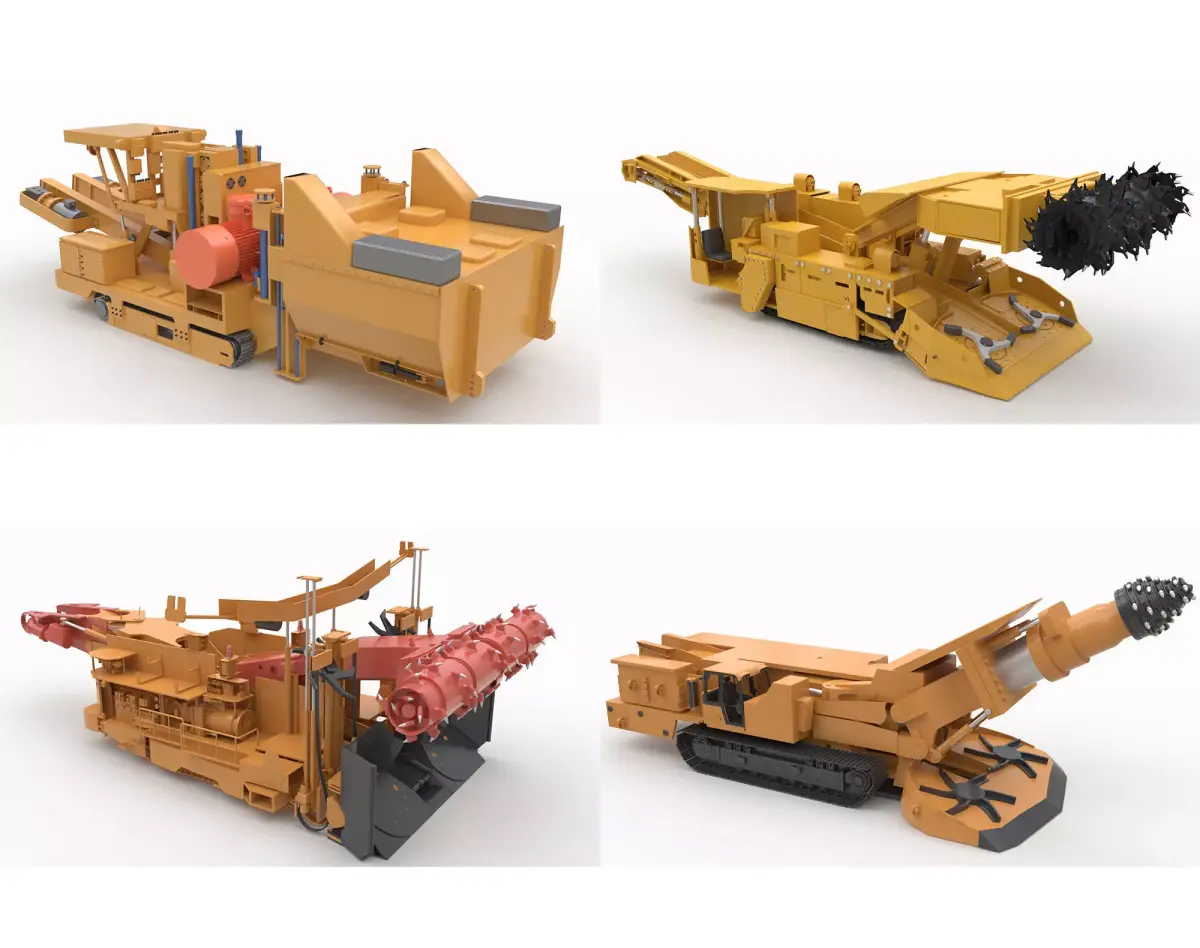 Collection of Mining and Tunneling Equipments 3D model