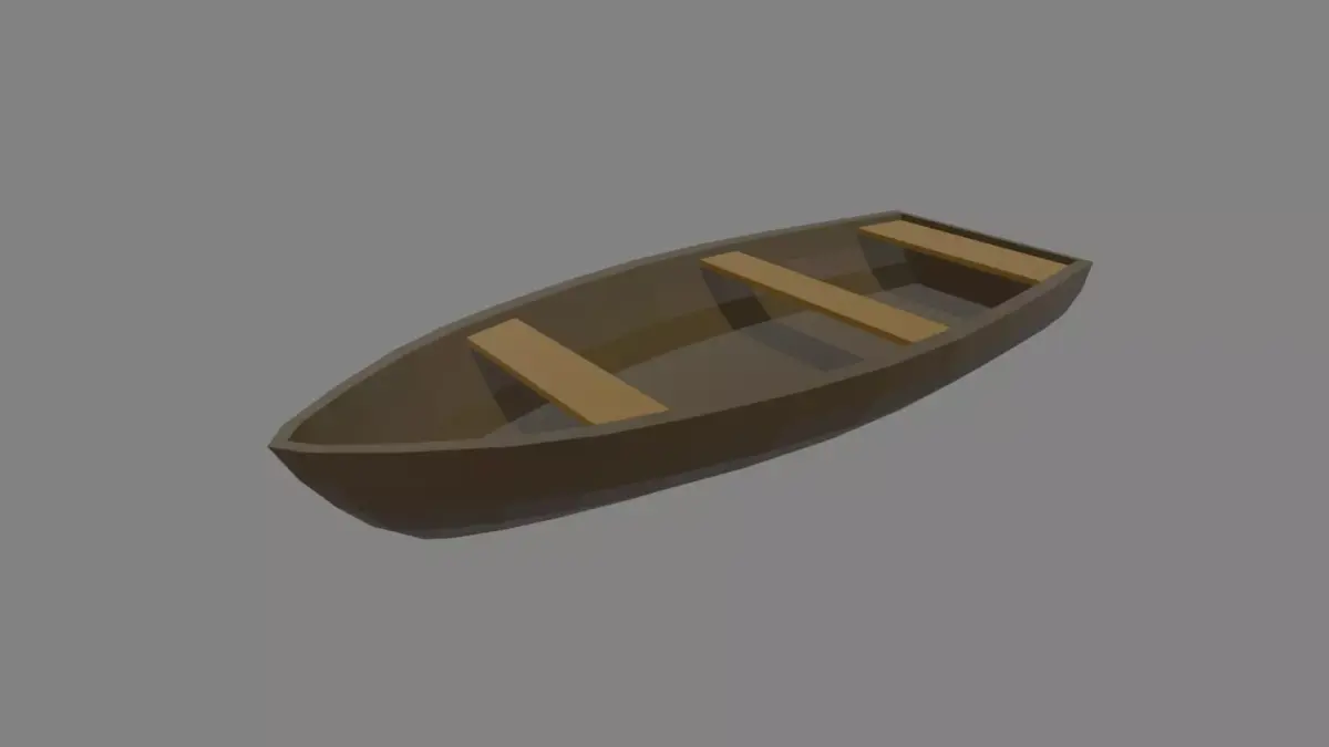 Low Poly Boat 05 Low-poly 3D model