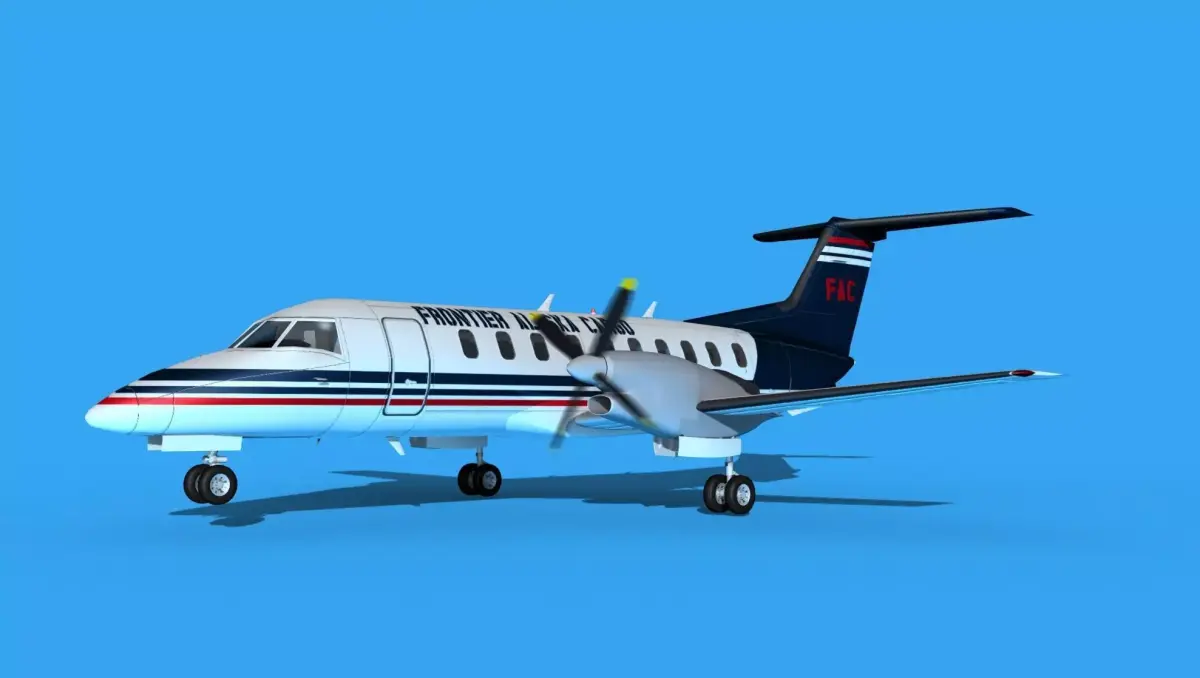 Embraer EMB120 Frontier Alaska Cargo 3D model