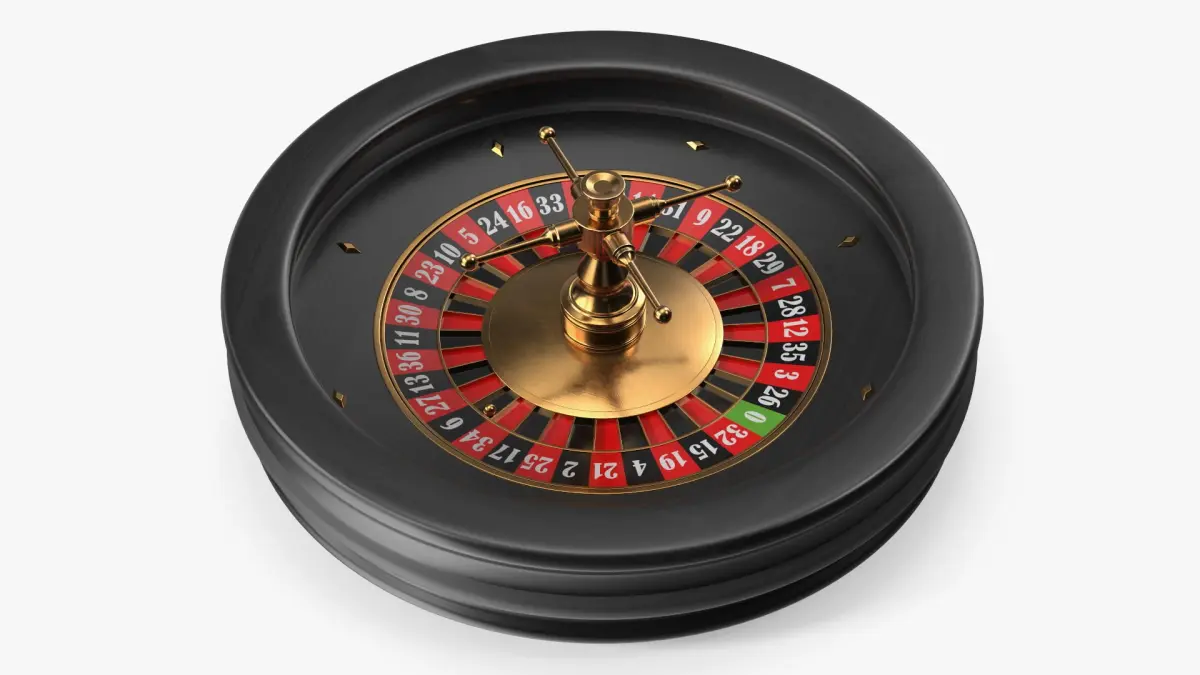 European Style Roulette Mechanism with Numbered Slots 3D model