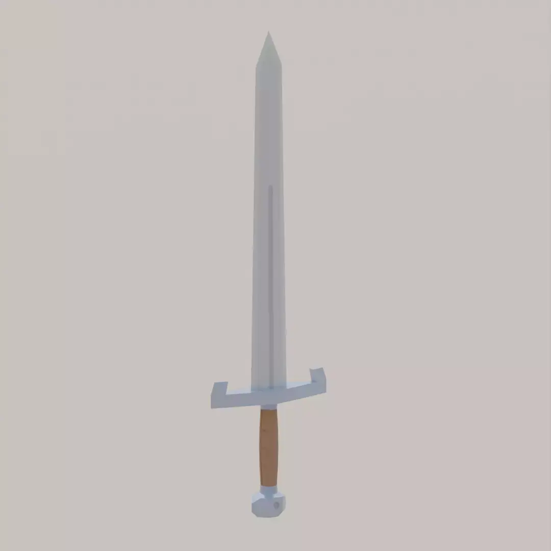 Cartoon Longsword Free low-poly 3D model