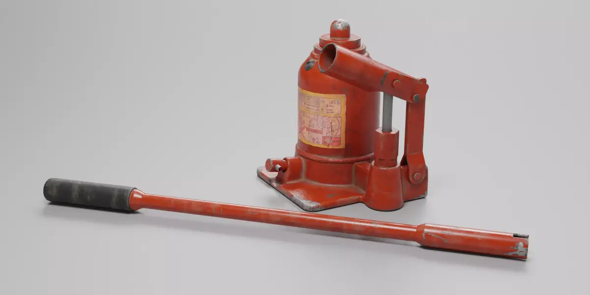 Hydraulic Jack Low-poly 3D model purchase