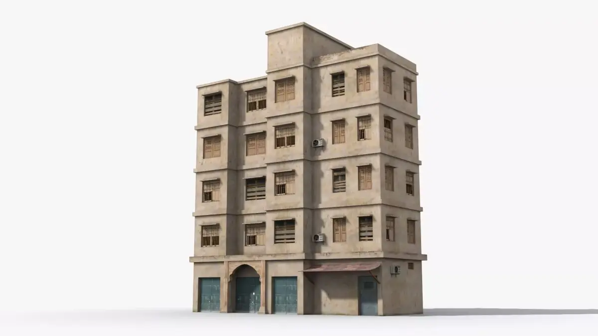 Arab Middle East Building x15 Low-poly 3D model