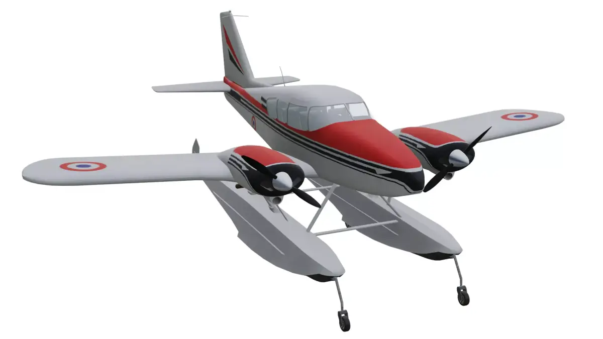 Piper PA23 Low-poly 3D model