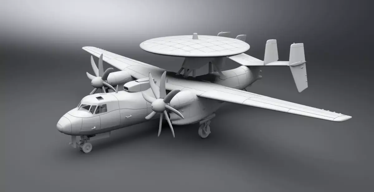 E2d Advanced Hawkeye Scale model  3D print model