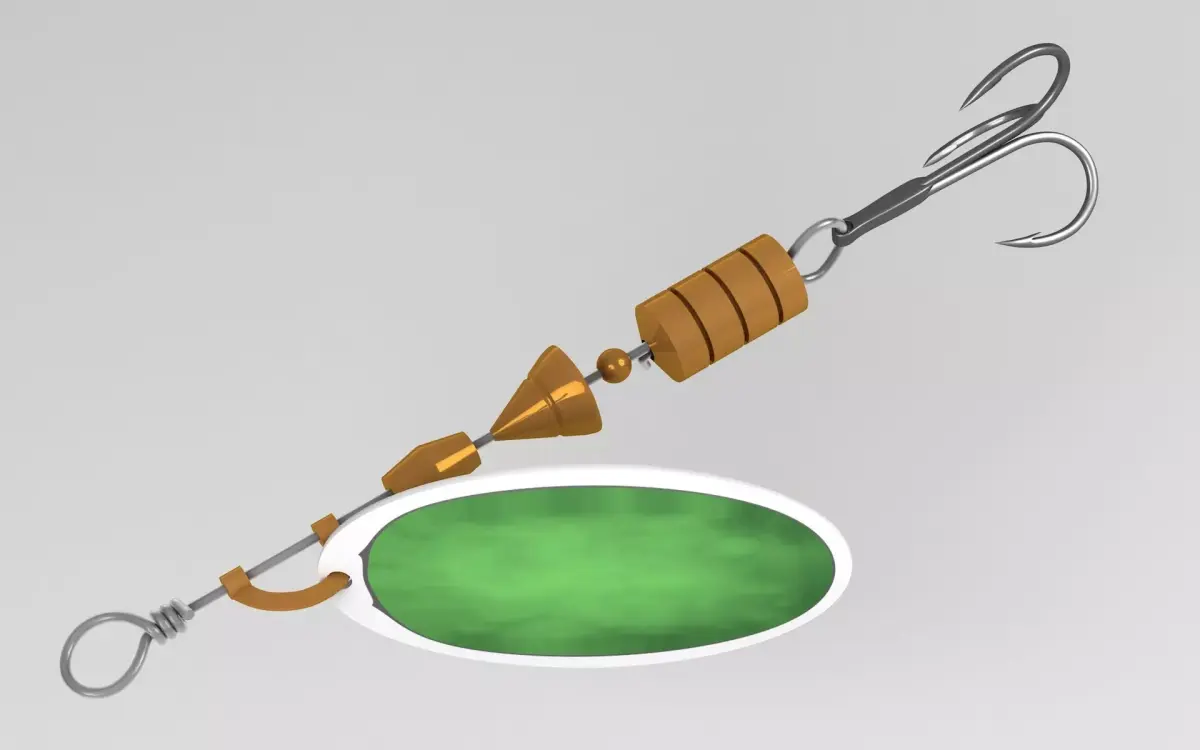 Fishing spoon twirl bait  3D model