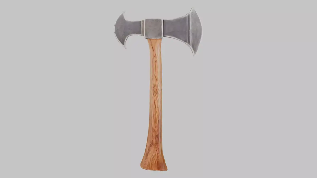 Mystic Arcane Battle Axe Low-poly 3D model