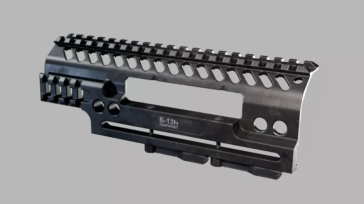 AK B-13n ZENIT CO Long Handguard Low-poly 3D model