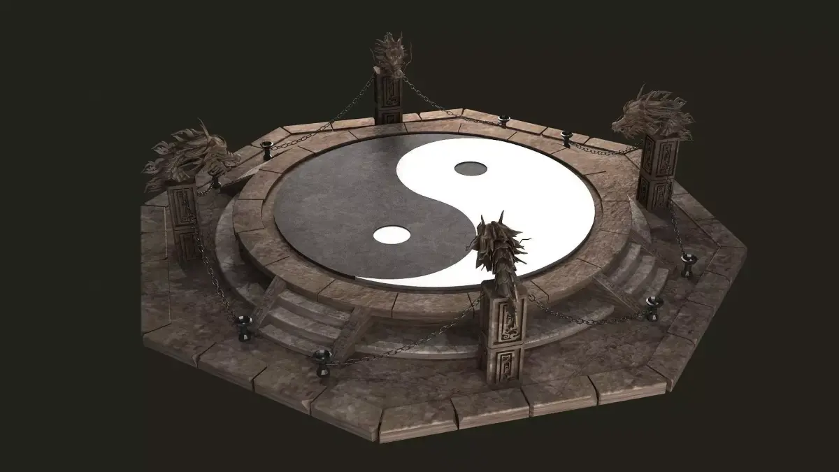 altar respawn Dragons platform stairs base rocks stone 3D model