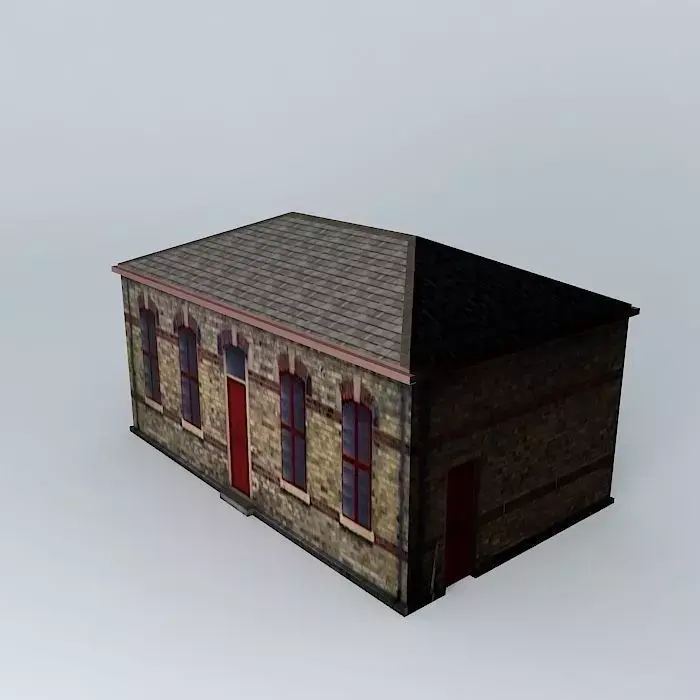 Eco Rail Platform Building Dummy! Old Steam Days Free 3D model buy
