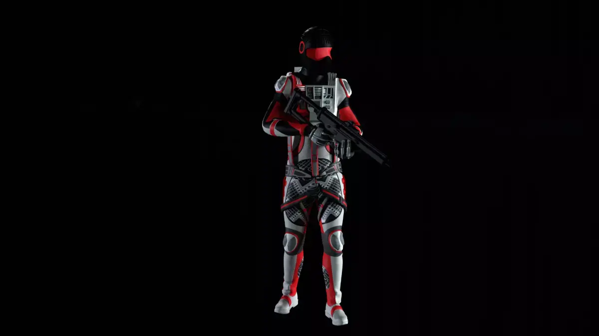 Robot Soldier - Assault Soldier Low-poly 3D model 9