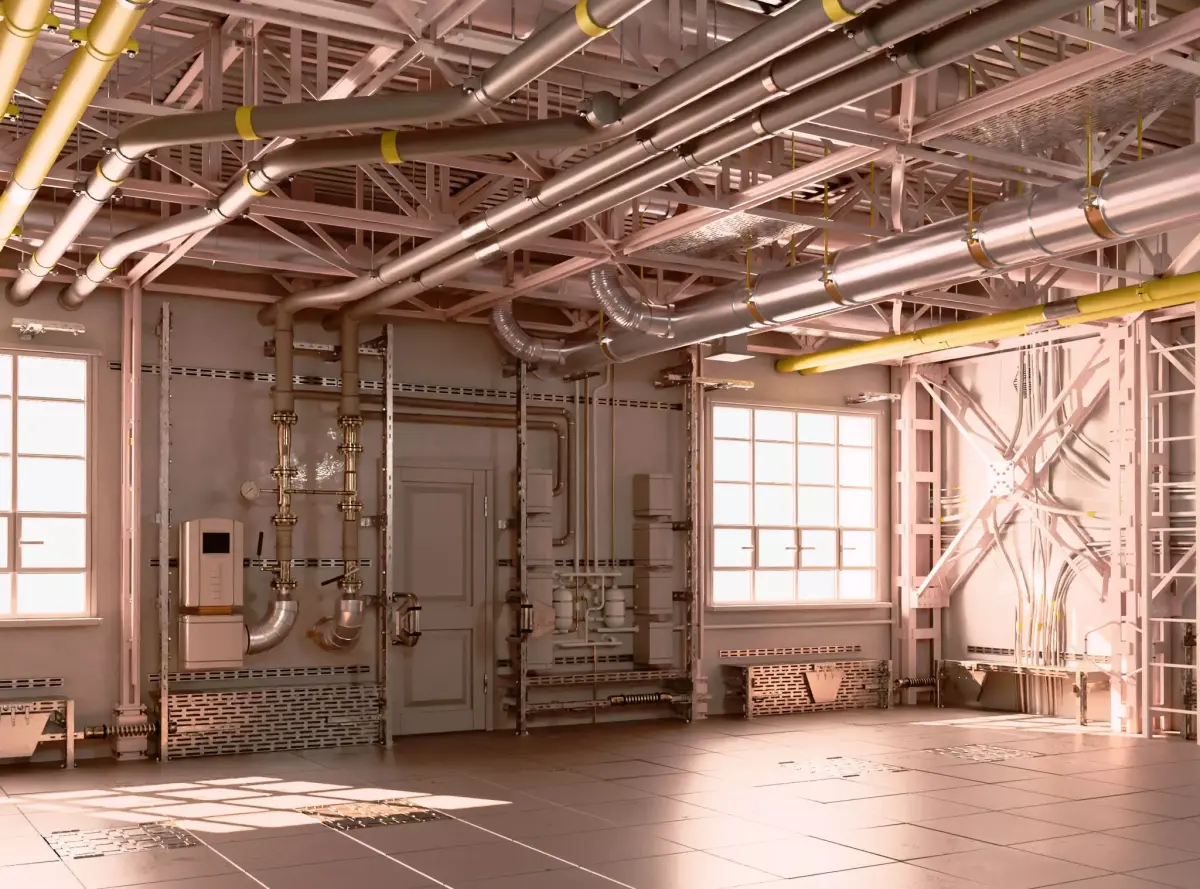 Industrial Factory Room Interior M1 3D model