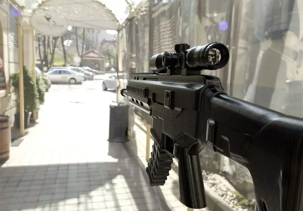 SG553Rifle gun and bullets 3D model