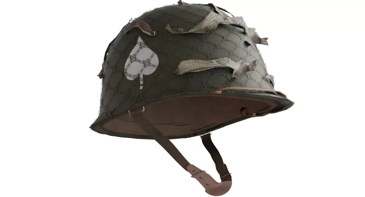 World War 2 US Paratrooper M1 Helmet Low-poly 3D model
