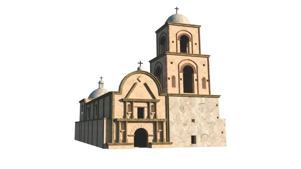 San Jose de Tumacacori Roman Catholic Church Model Low-poly 3D model