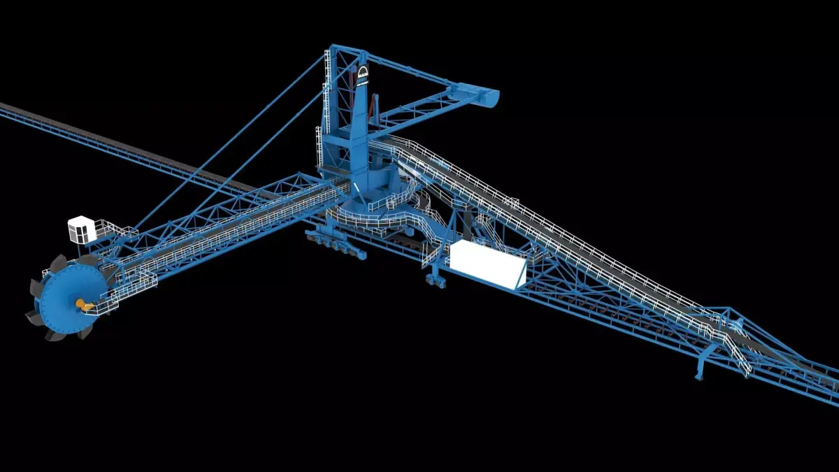 Stacker Reclaimer 3D model purchase