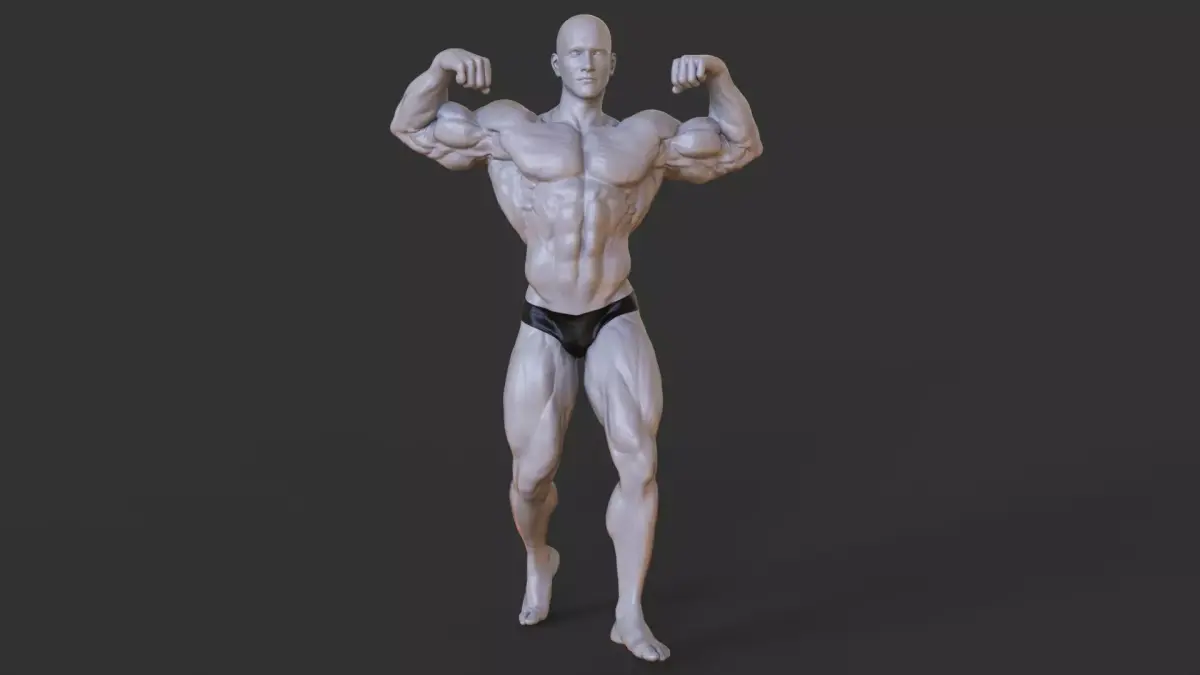 Bodybuilder Pose 3D print model