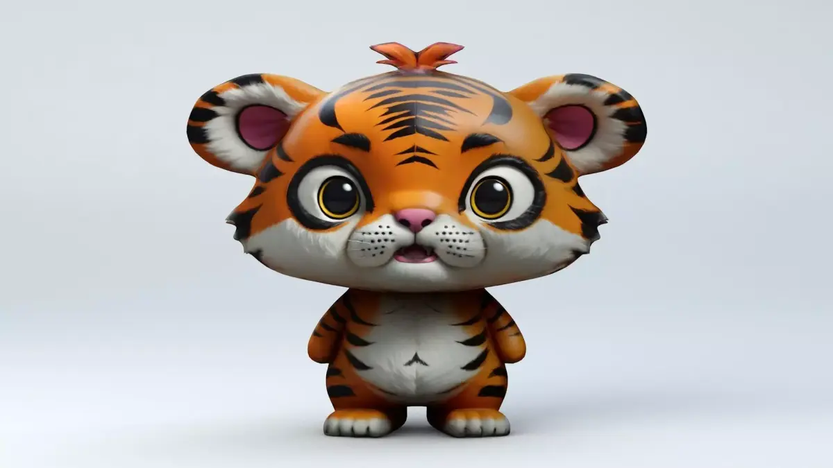 Kawaii Club Cute Tiger 3D model