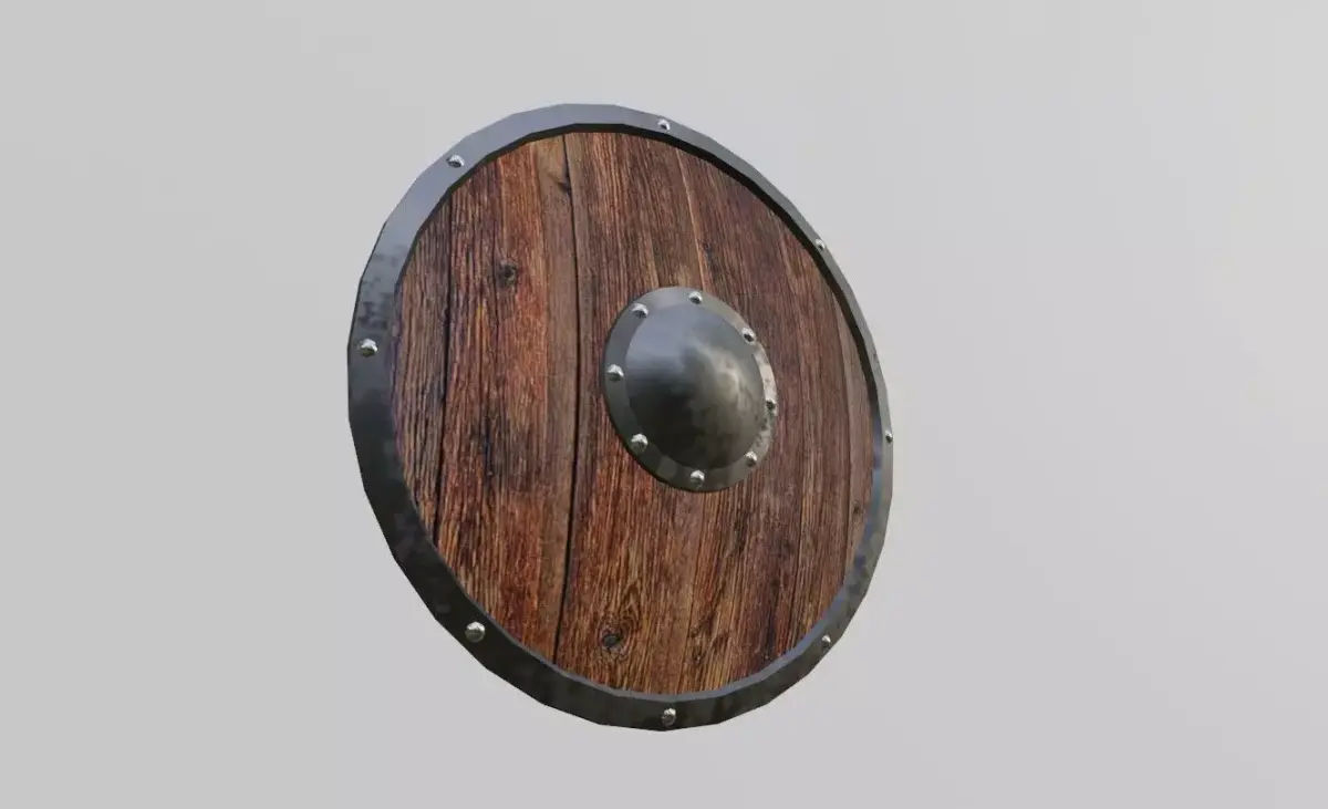 Medieval Wood Shield - Escudo Low-poly 3D model