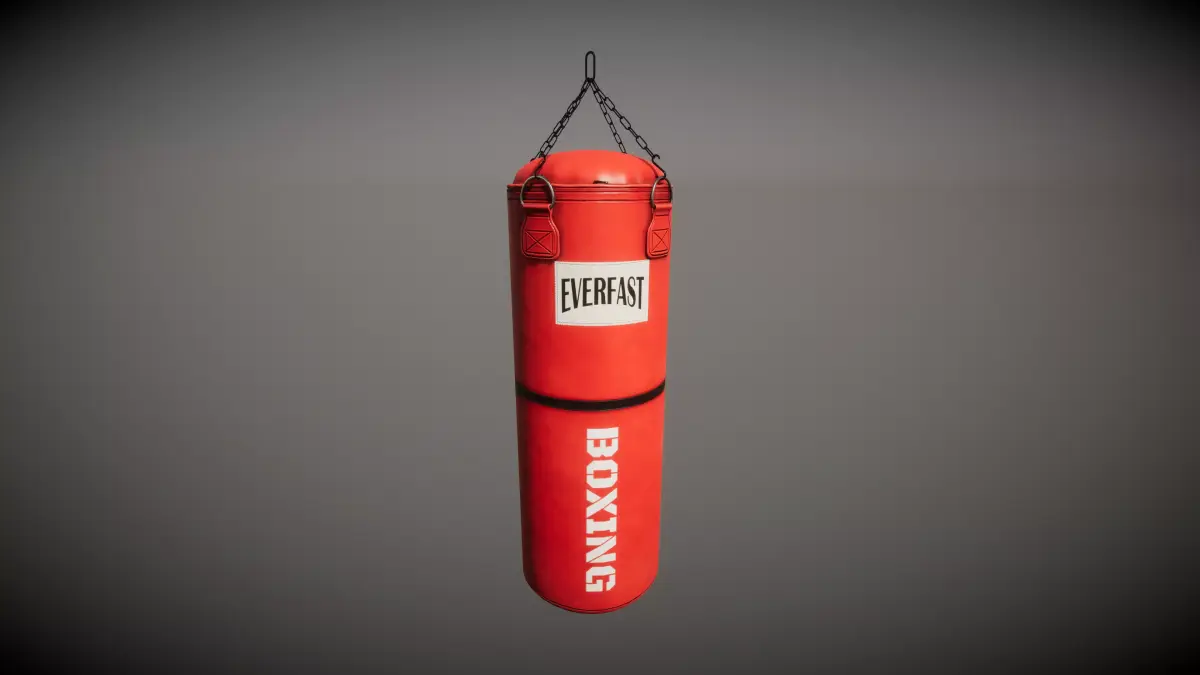Punching Bag Low-poly 3D model 3