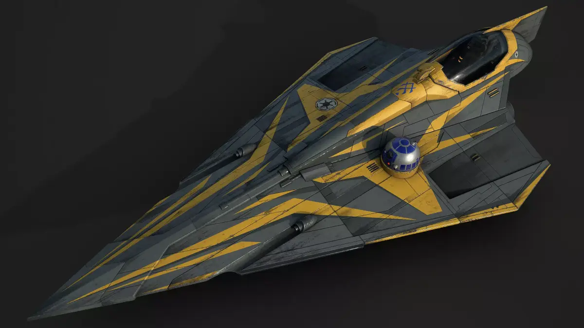 Star Wars Jedi Starfighter - Anakin Skywalker Low-poly 3D model