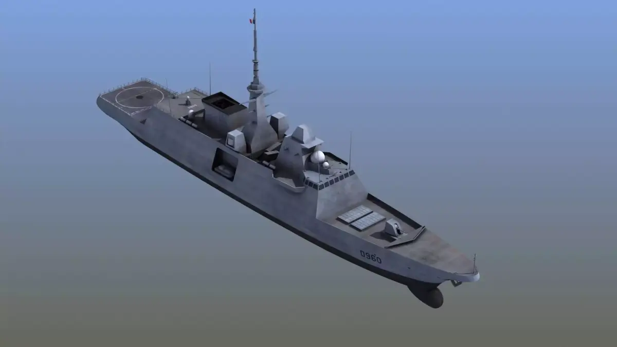 FREMM Aquitaine Frigate 3D model