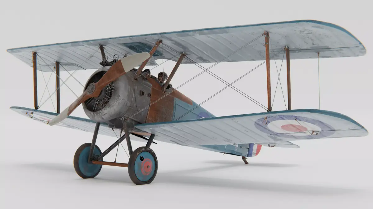 Sopwith Camel Biplane 1917-1920 3D model