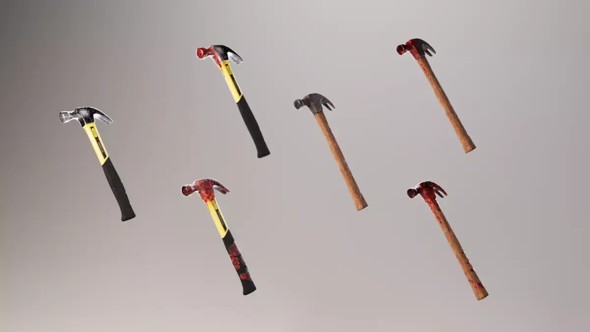 Hammer Weapon Collection Low-poly 3D model