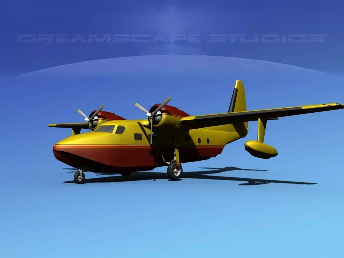 Grumman G-73 Mallard V14 3D model