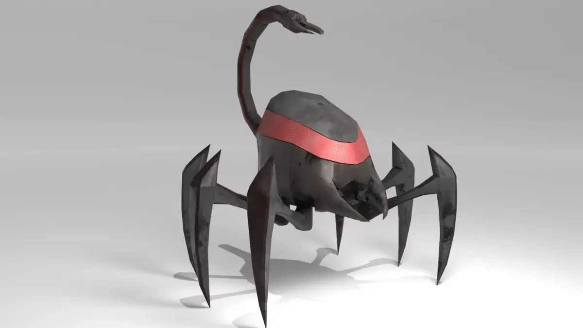Spider Mecha Low-poly 3D model
