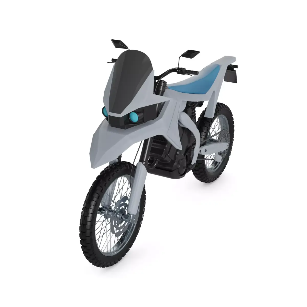 Enduro Motorcycle 3D model 2