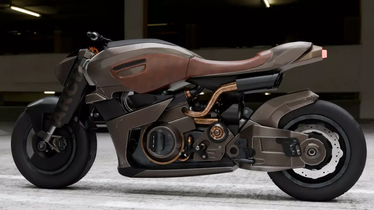 Cyberpunk Concept Motorcycle - High Detail Hard Surface 3D model
