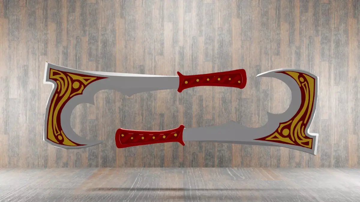 Combat Axes From Shadow Fight 2 - Harrier Hooks Low-poly 3D model