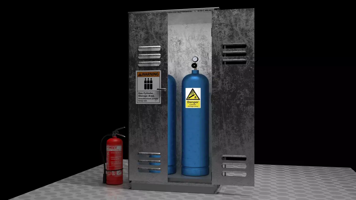 Gas Tube Cabinet 4K 3D model
