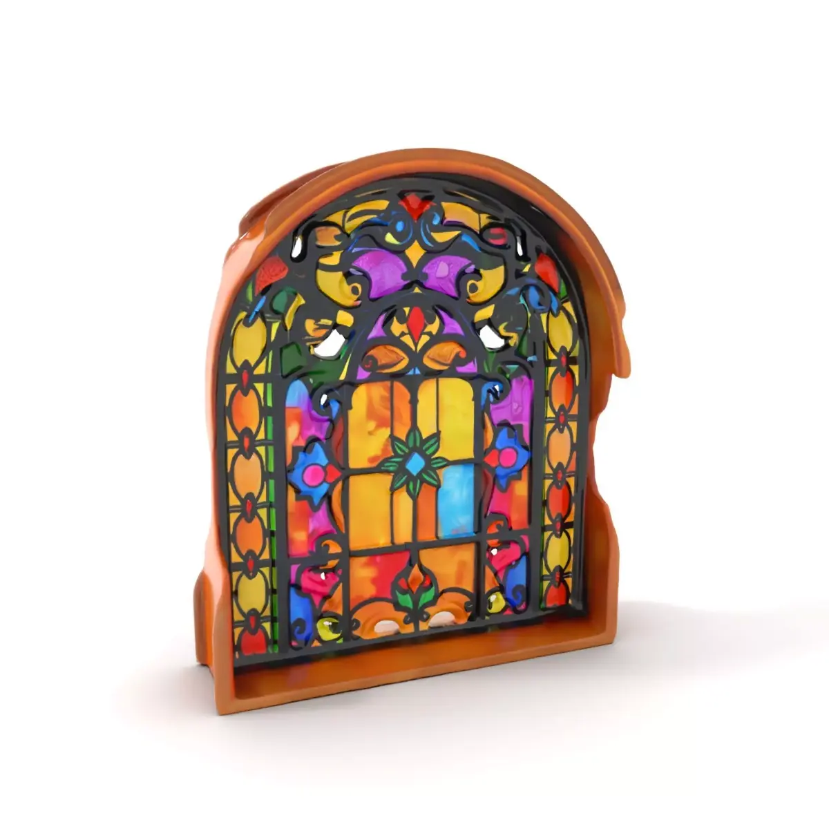 Vibrant Stained Glass Window model pack Low-poly 3D model purchase