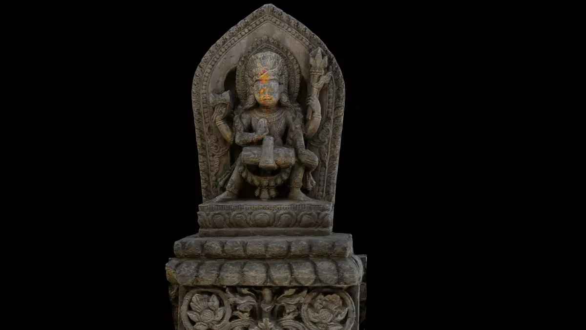 Vishnu with 2 LOD - Nepal Heritage Low-poly 3D model