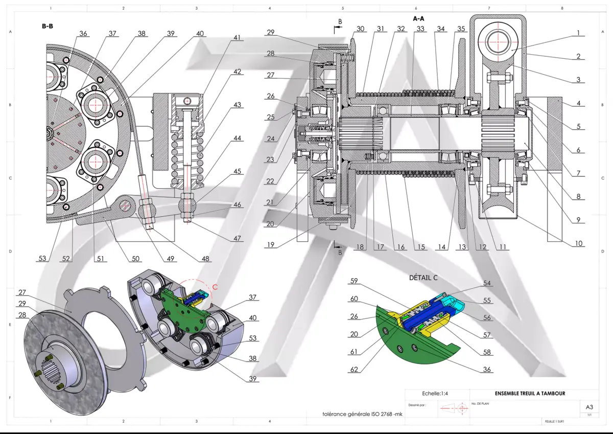 Mechanical Winch-  Industrial Treuil- High 3D Model -SolidWorks- 3D model