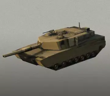 M1 Abram tank Low-poly 3D model