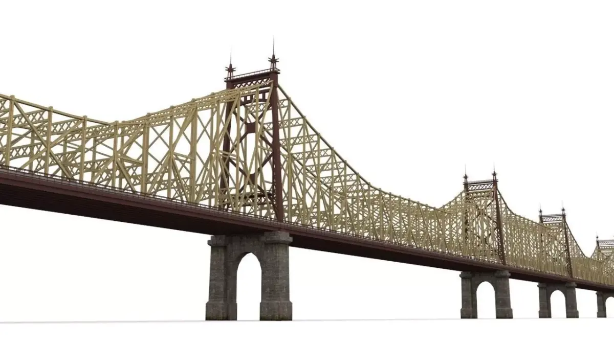 Queensboro Bridge Low-poly 3D model
